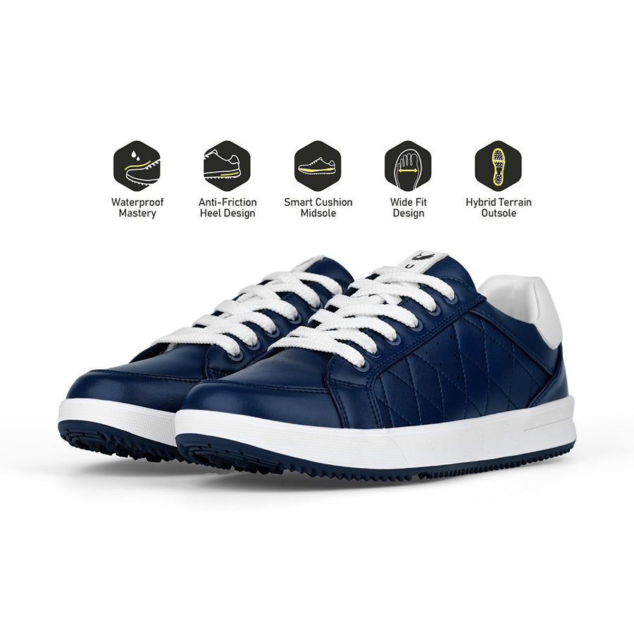 Ask Echo G2 Men's Professional Leather Golf Shoes  / Blue