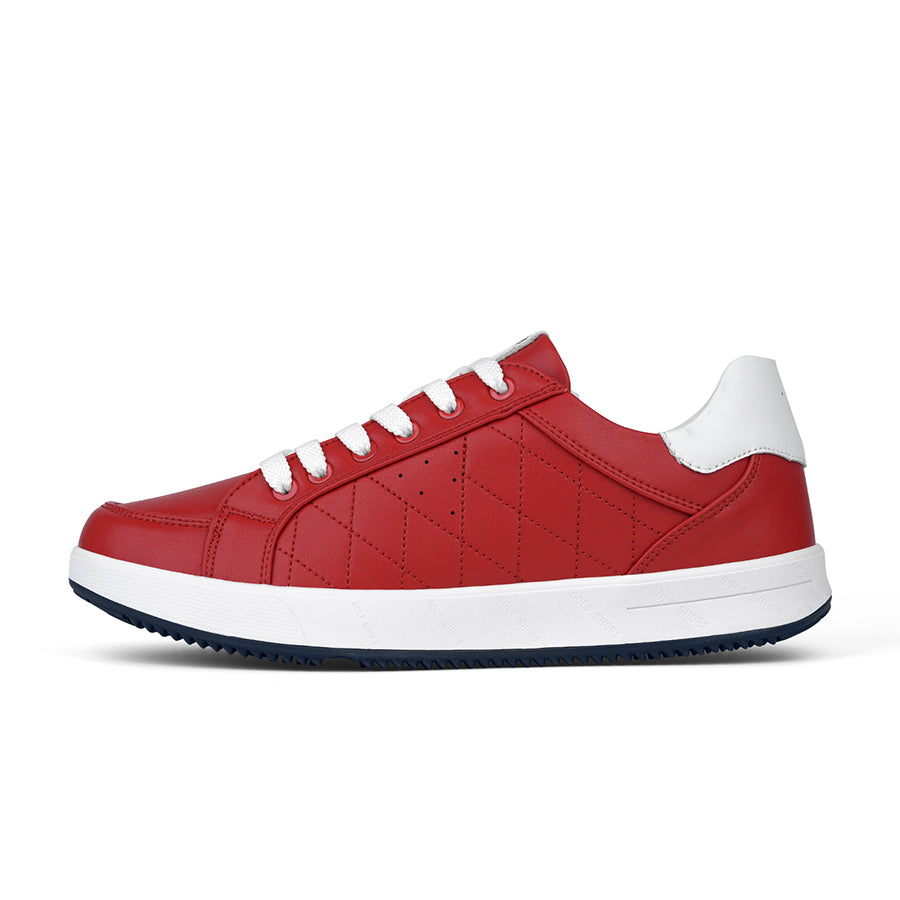 Ask Echo G2 Men's Professional Leather Golf Shoes / Red