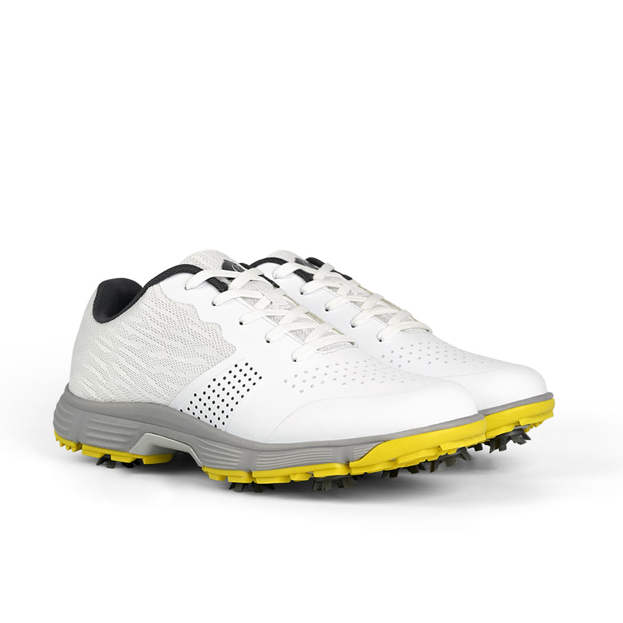 Ask Echo G615 Men's Professional Spikes Golf Shoes / White