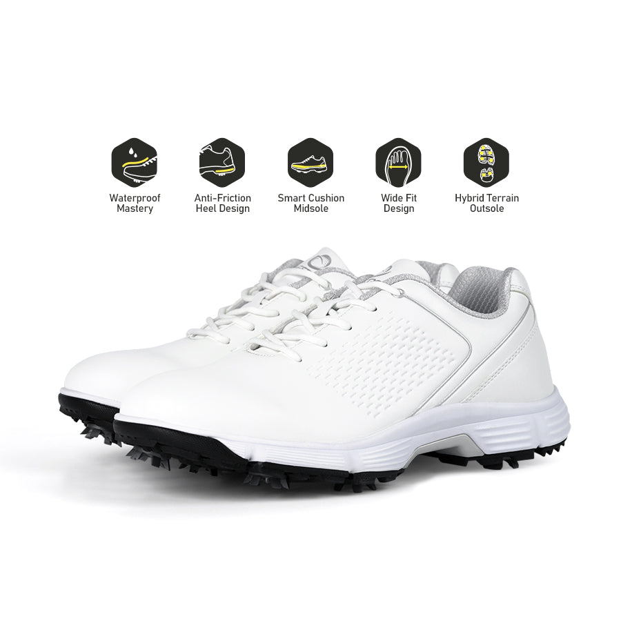 Ask Echo  G617 Men's Professional Spikes Golf Shoes / White