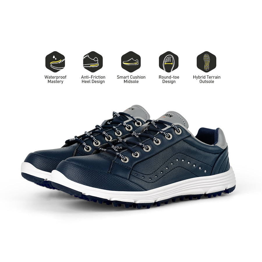 Ask Echo G718 Men's Breathable Spikeless Golf Shoes / Blue