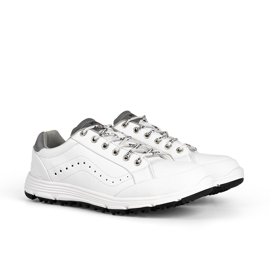 Ask Echo G718 Men's Breathable Spikeless Golf Shoes / White