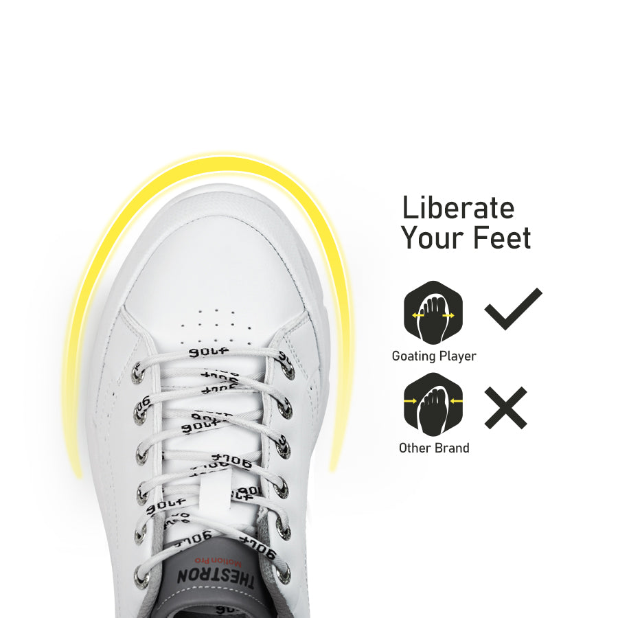 Ask Echo G718 Men's Breathable Spikeless Golf Shoes / White