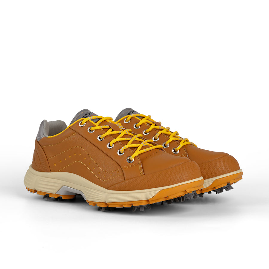 Ask Echo G716 Men's Professional Spikes Golf Shoes / Brown