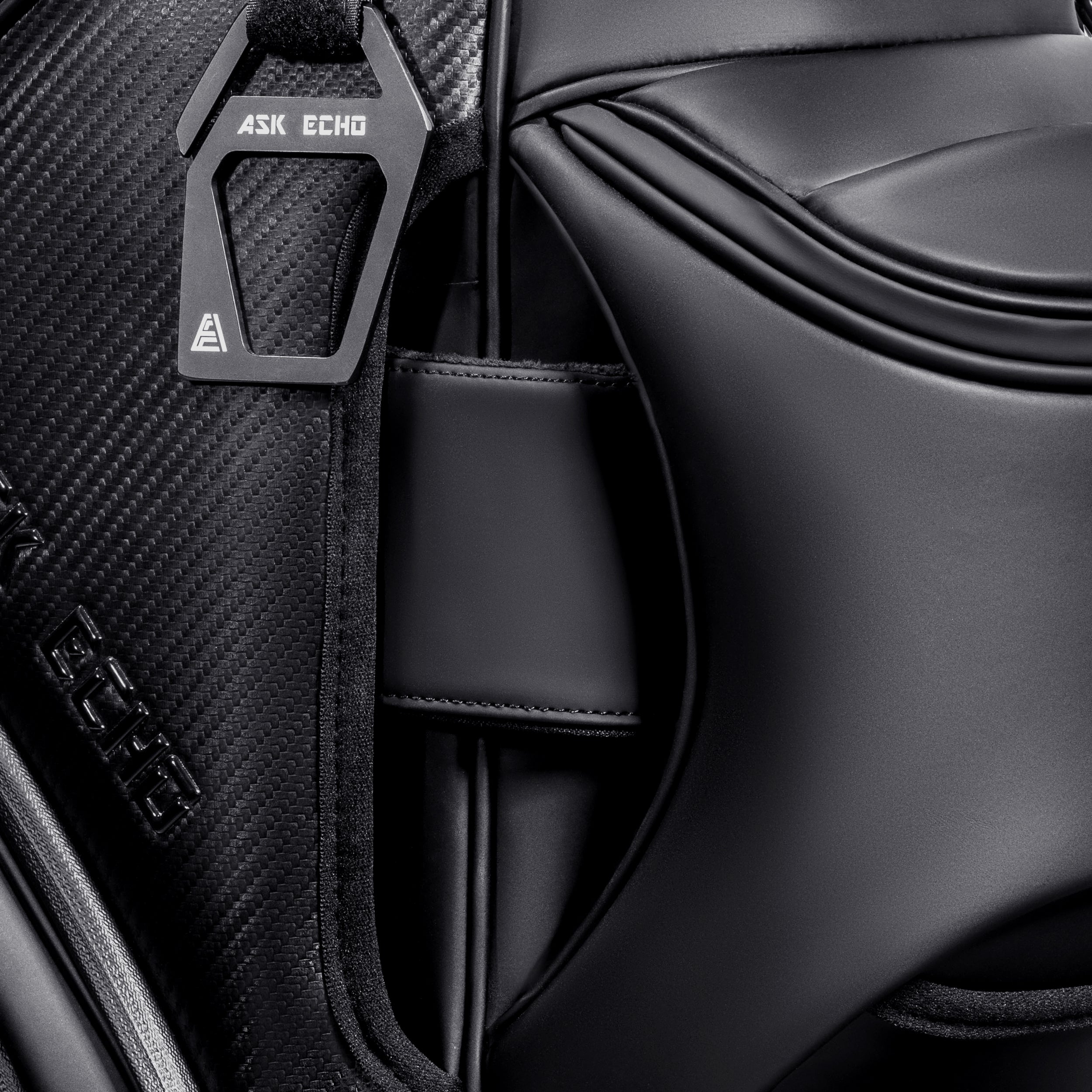 ASK ECHO Cart Strap Sleeve – Premium Cart Bag Protection Cover for High-End Leather Golf Bags / Black