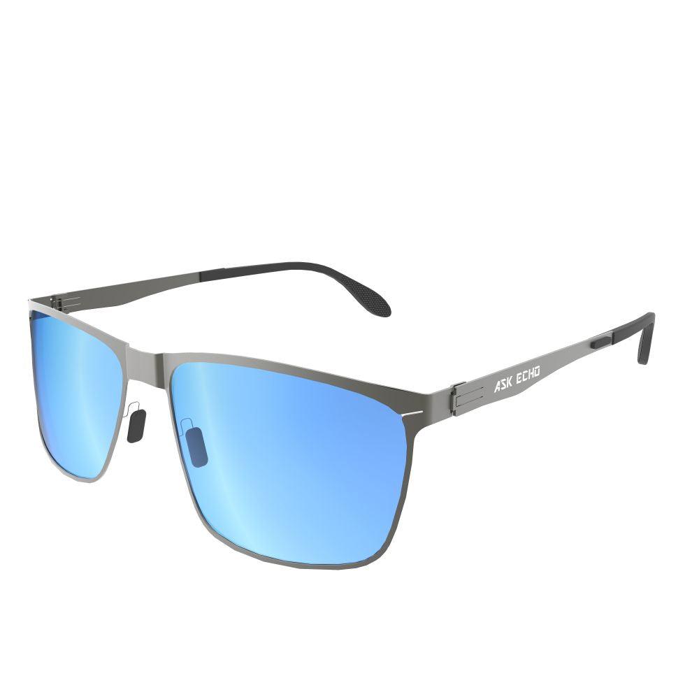 Ask Echo Golf Gunmetal Frame Sunglasses / Revo Blue