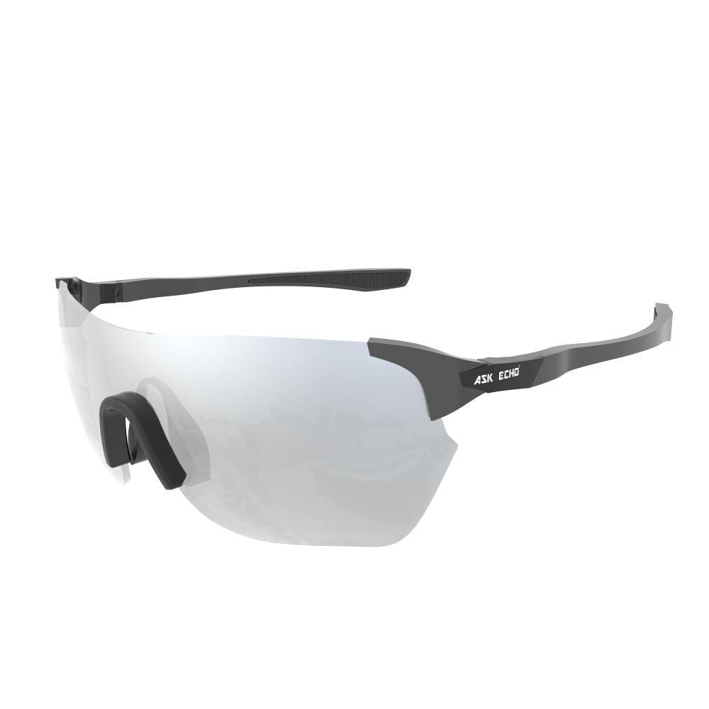 Ask Echo Golf No Frame Black Leg Sunglasses / Silver