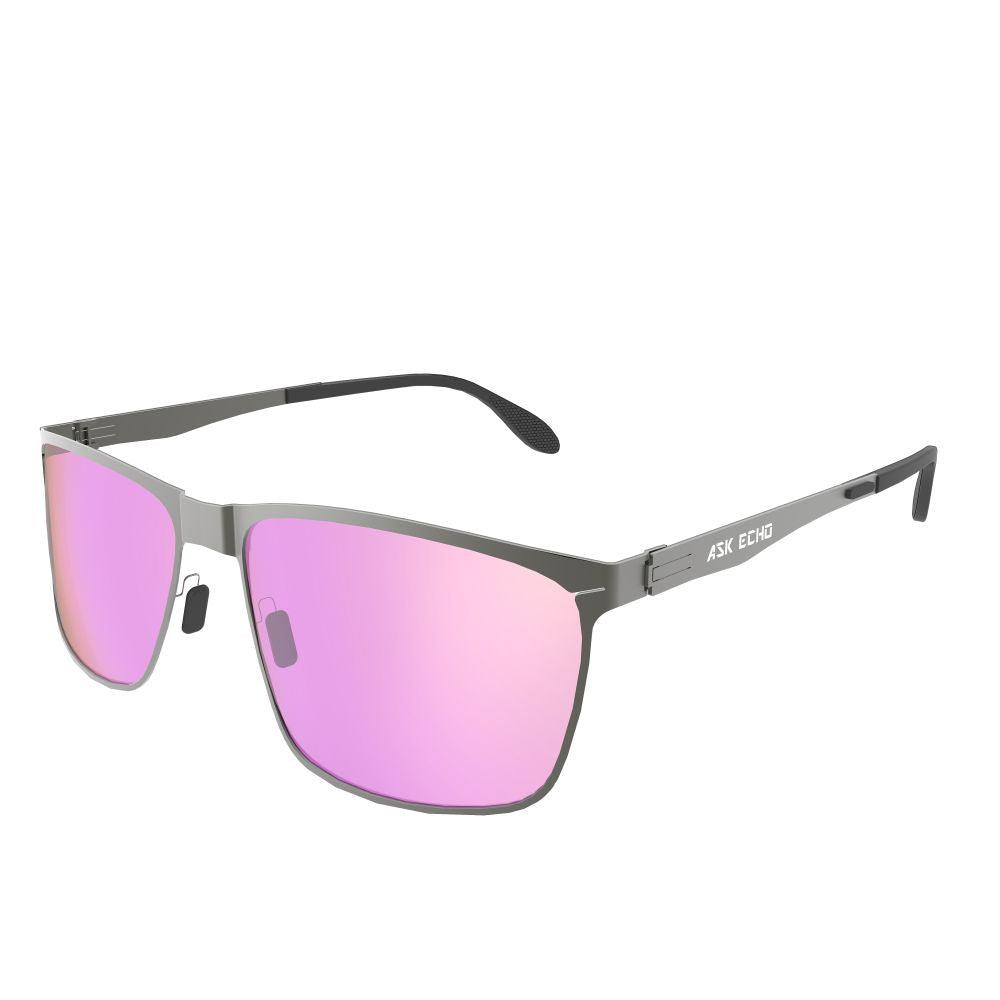 Ask Echo Golf Gunmetal Frame Sunglasses / Pink