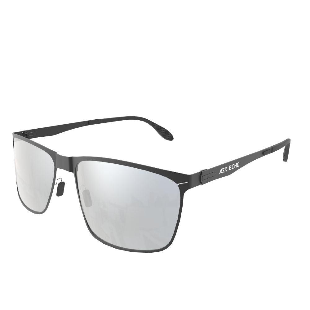 Ask Echo Golf Black Metal Frame Sunglasses / Silver