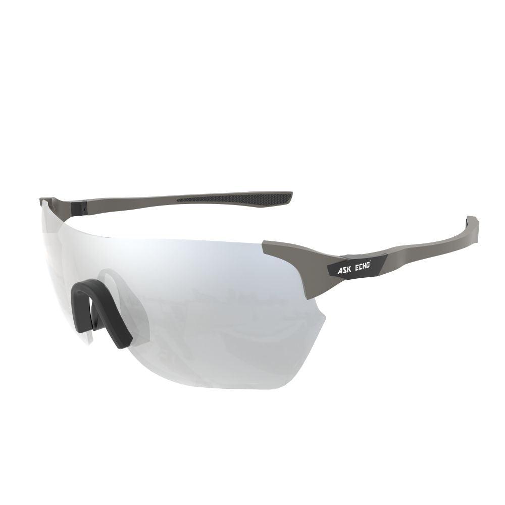 Ask Echo Golf No Frame Gunmetal Leg Sunglasses / Silver