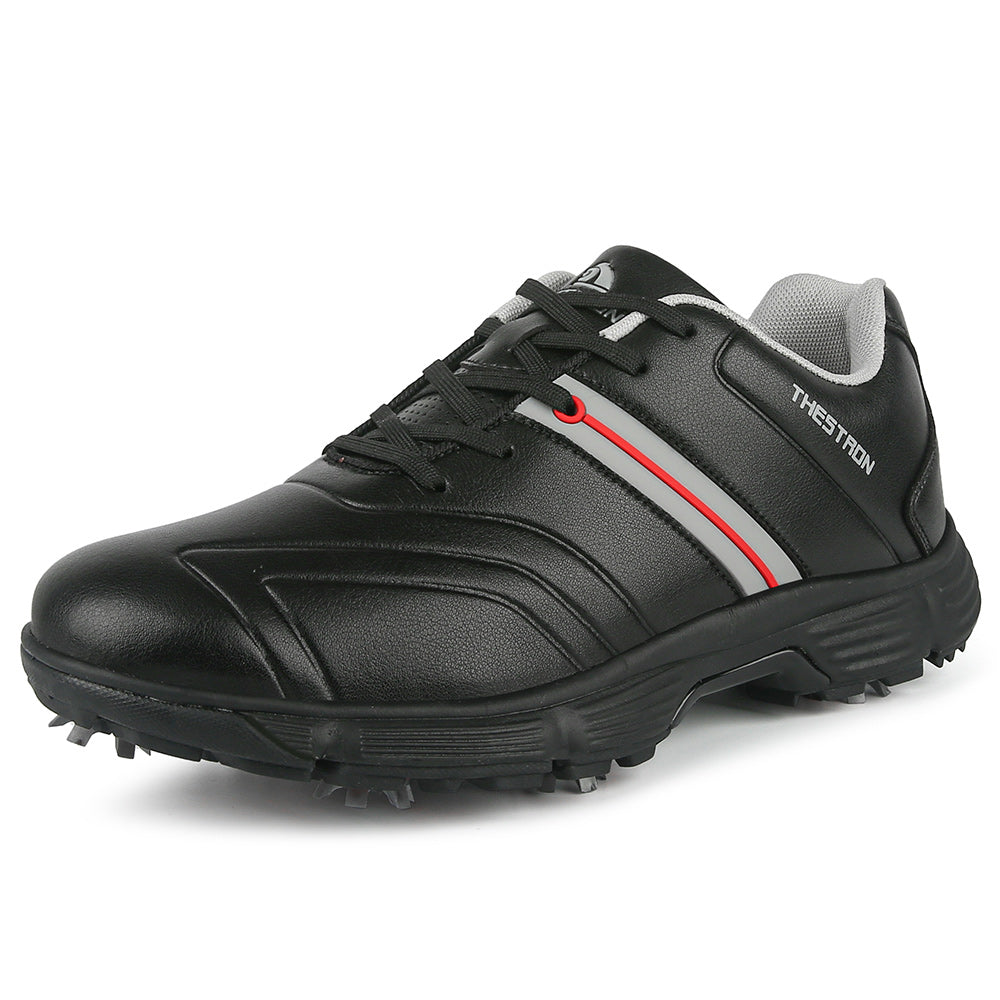 Ask Echo G517 Men's Professional Spikes Golf Shoes / Black