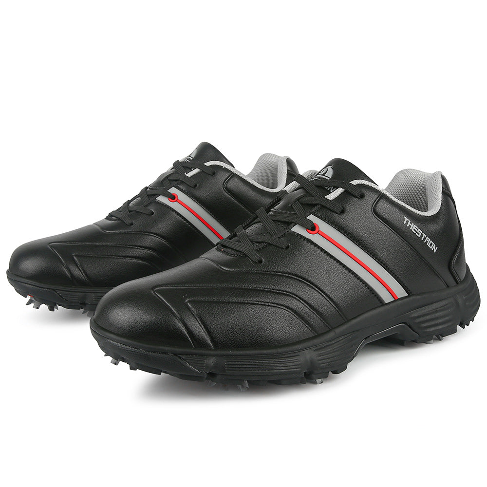 Ask Echo G517 Men's Professional Spikes Golf Shoes / Black