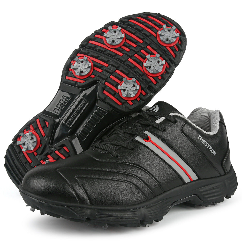 Ask Echo G517 Men's Professional Spikes Golf Shoes / Black