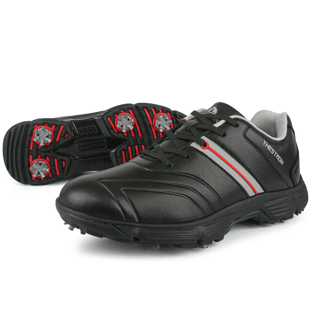 Ask Echo G517 Men's Professional Spikes Golf Shoes / Black