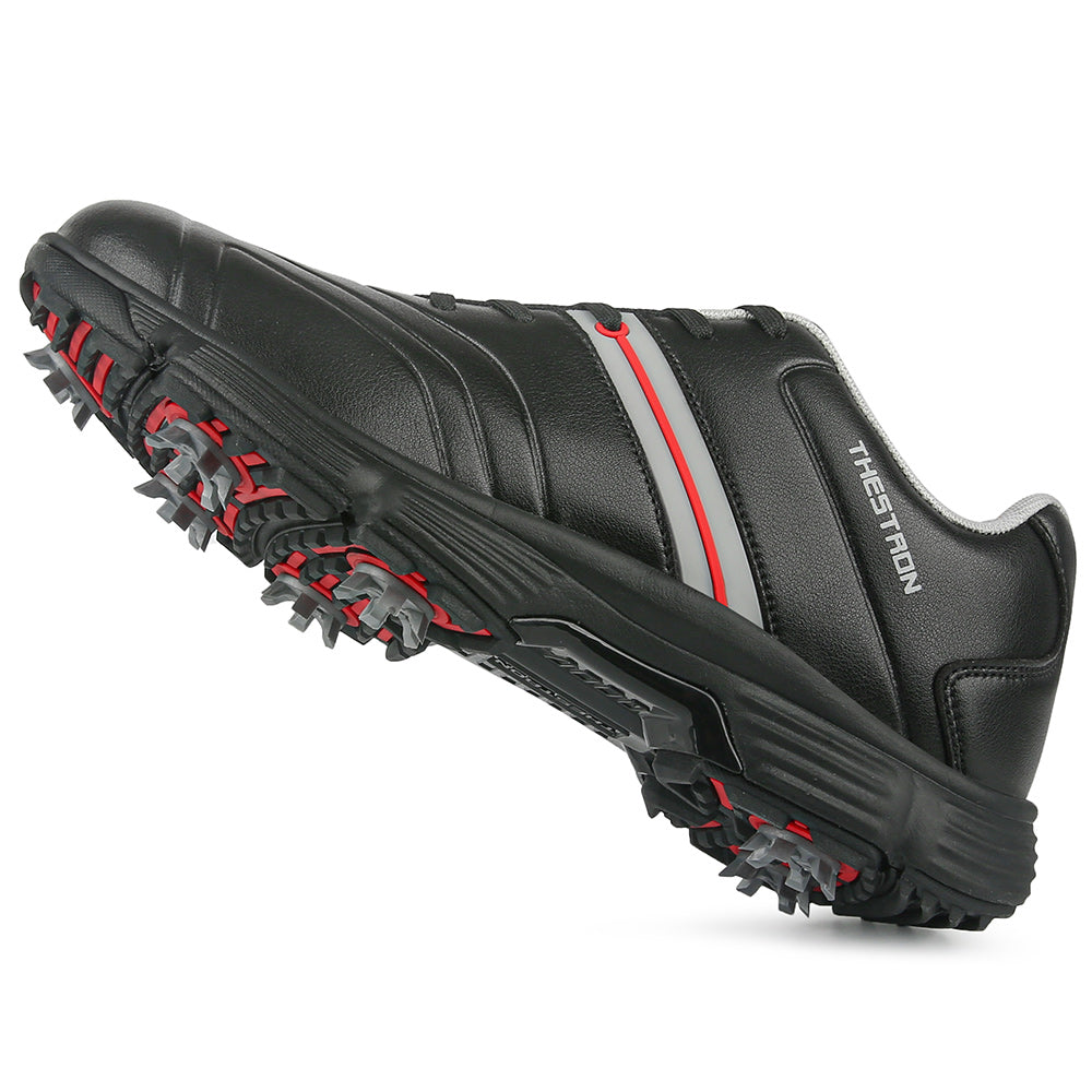 Ask Echo G517 Men's Professional Spikes Golf Shoes / Black