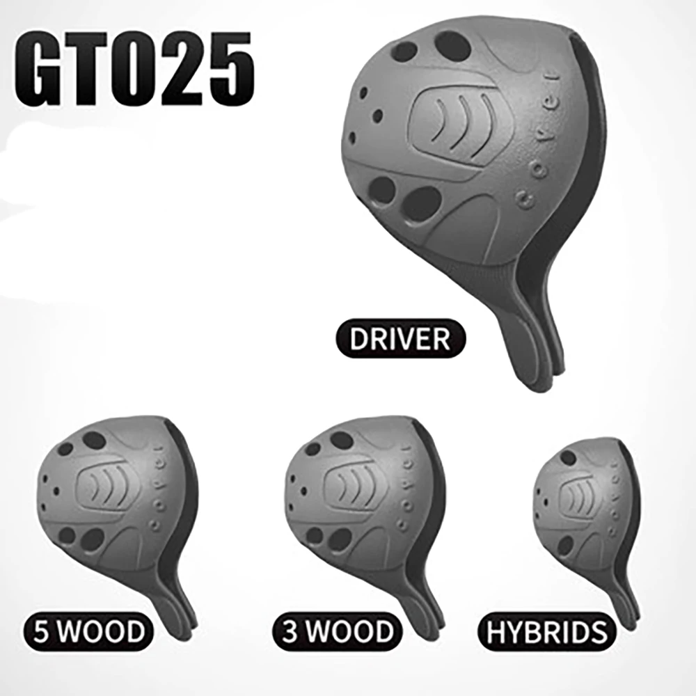 TPE Elastic Material Golf Club Short Head Cover 1/3/5/UT Full Set Perfect Fit For T-Lock Golf Bag