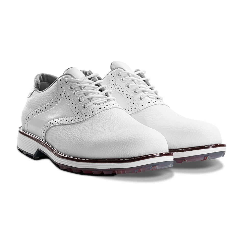 Ask Echo G3 Men's Professional Spikeless Golf Shoes / White