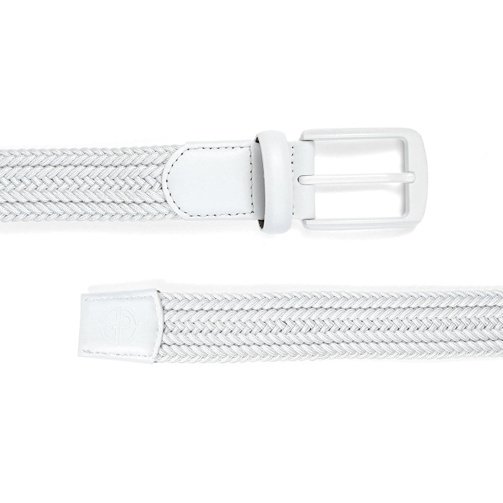 Ask Echo X Goating Player Ask Echo Men's Natural Flex Golf Belt: 10K Swing-Proof, No Holes Needed / White
