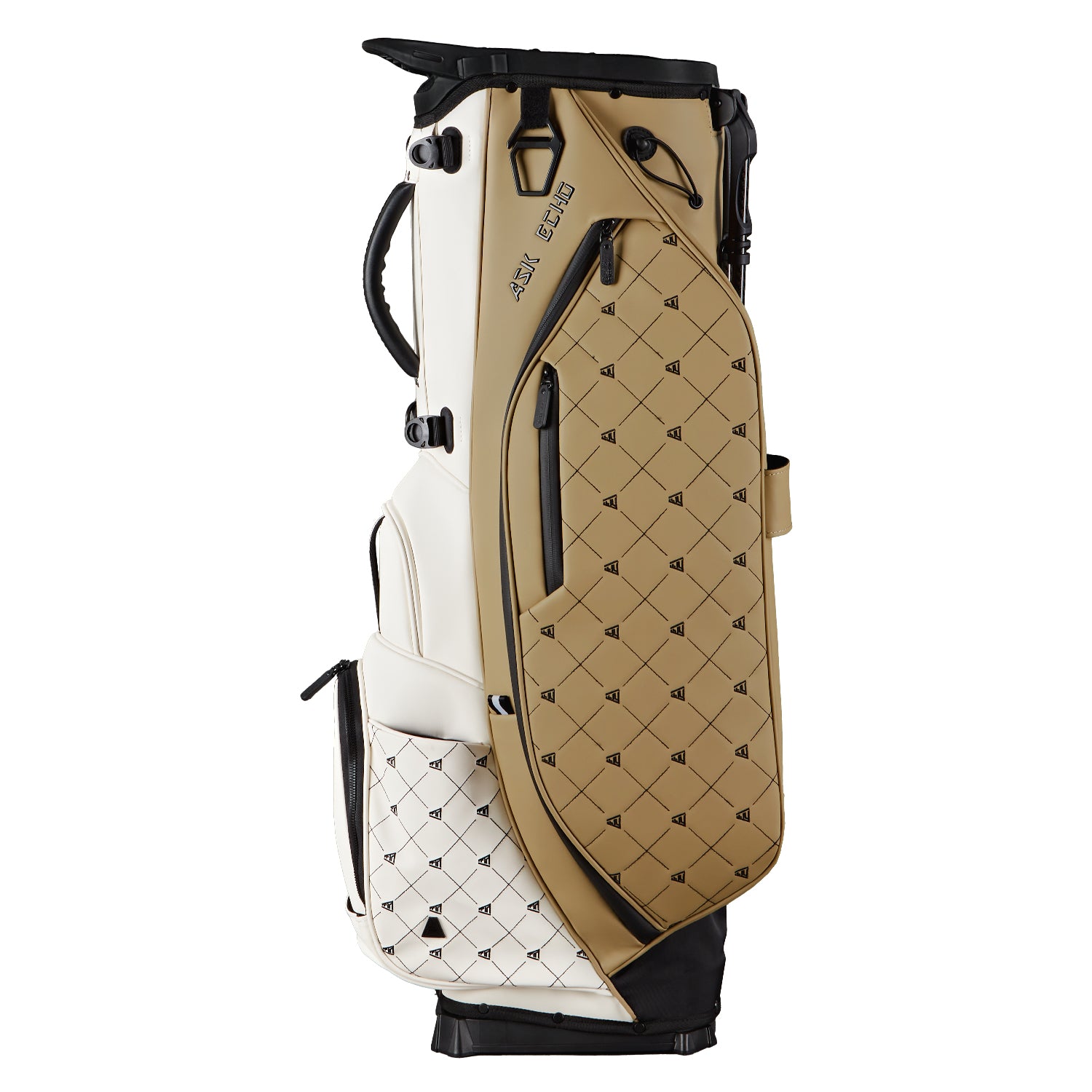 Ask Echo Golf Prestige-14 Way Full Length Hybrid Leather Stand Bag / Toasted Alomnd