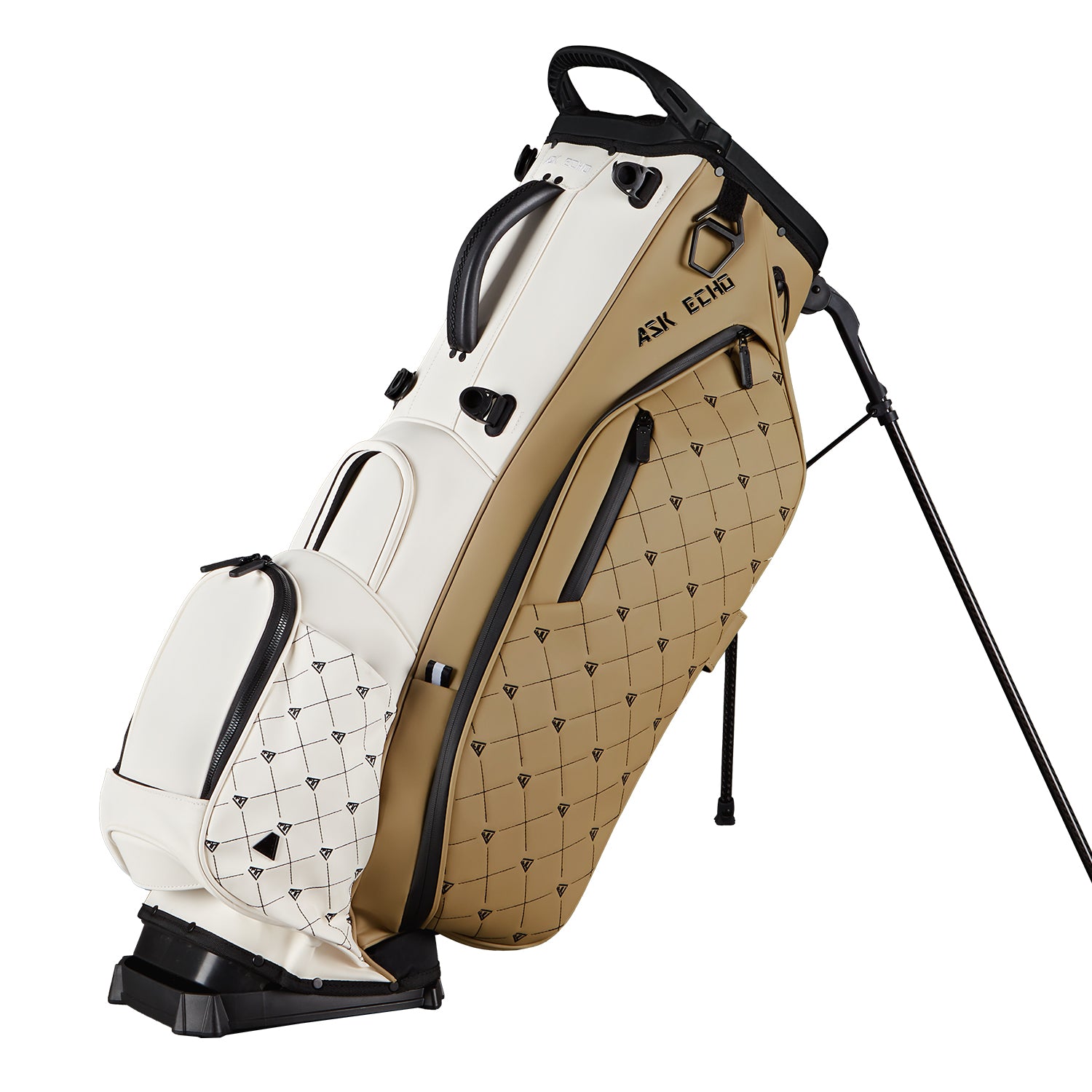 Ask Echo Golf Prestige-14 Way Full Length Hybrid Leather Stand Bag / Toasted Alomnd