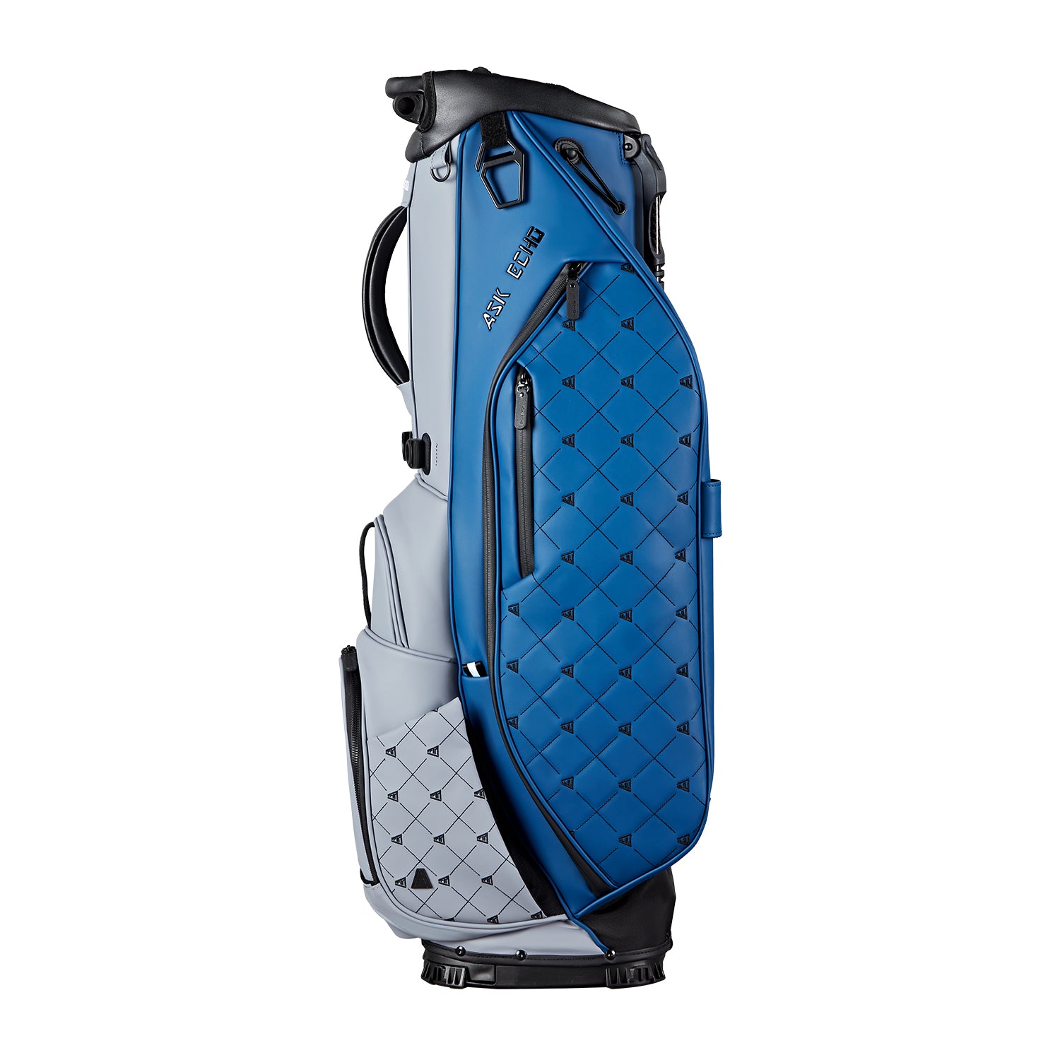 Ask Echo Golf Prestige-5 Way Compact Leather Leather Stand Bag / Navy