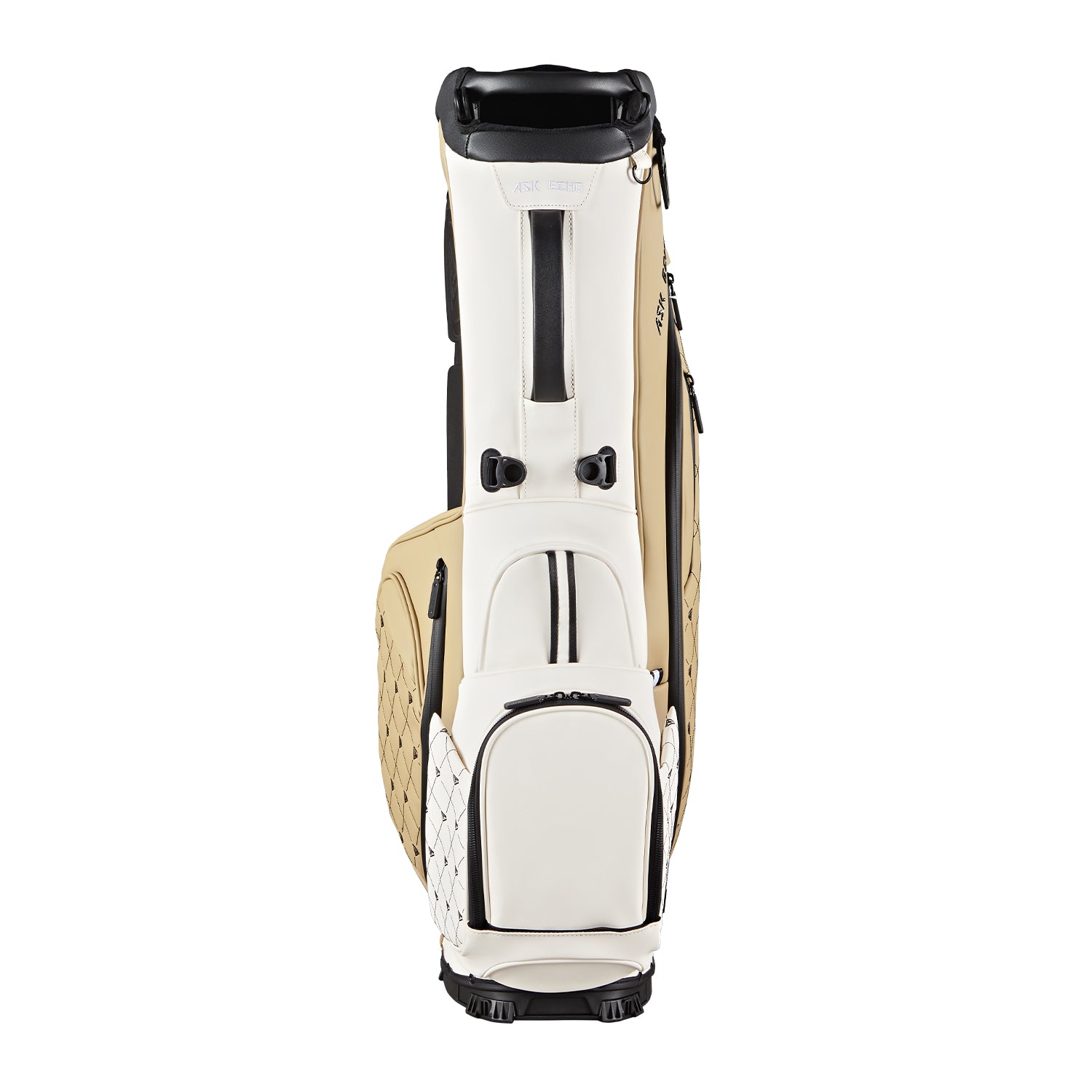 Ask Echo Golf Prestige-5 Way Compact Leather Leather Stand Bag / Toasted Almond