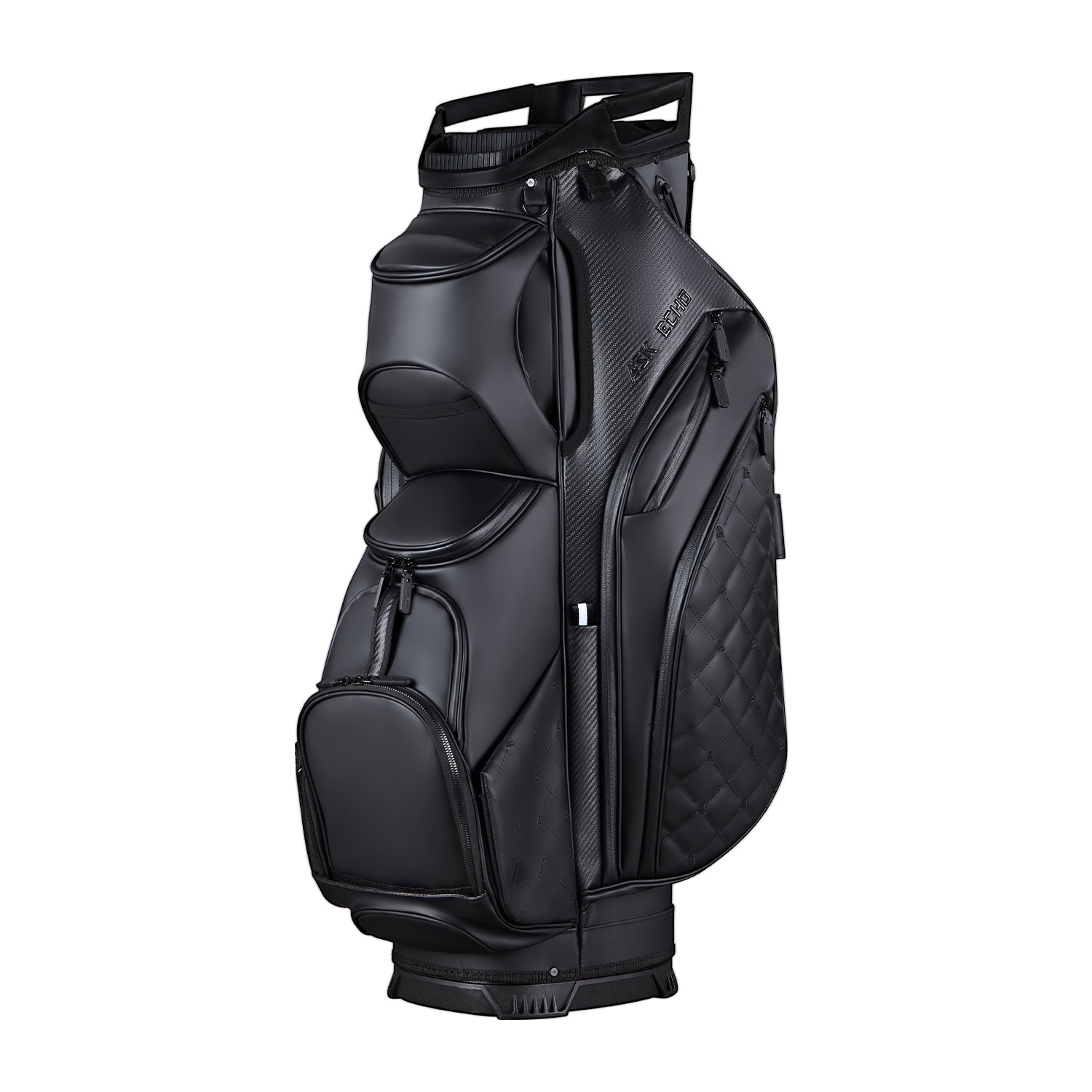 Ask Echo 2025 SLC-130LE Luxury 15 Way Full Length Dividers Golf Quiet Synthetic Leather Cart Bag / GreyWhite