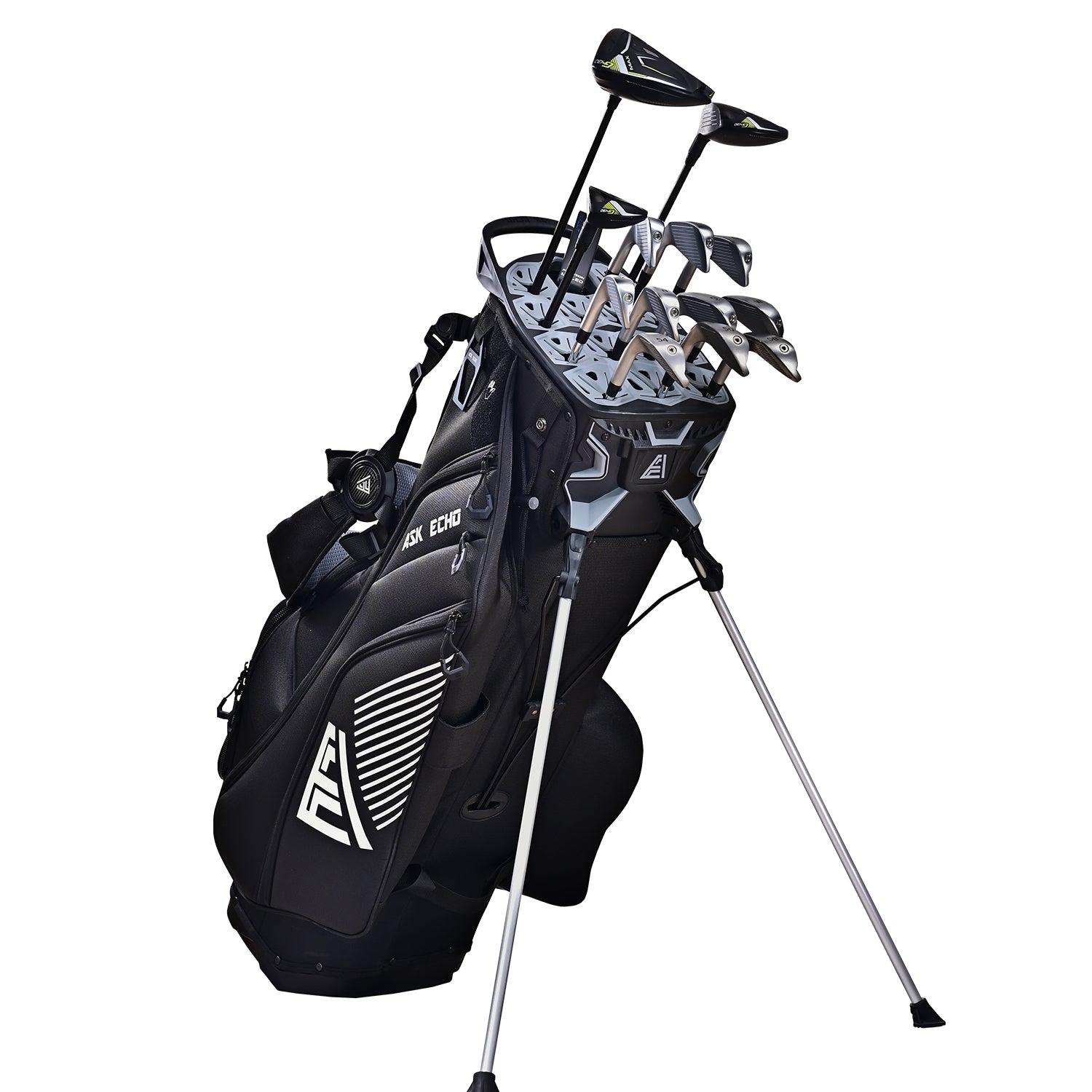Ask Echo 2025 ST-LOCK Mecha 14 Way Dividers Quiet Hybrid Stand Bag / Black