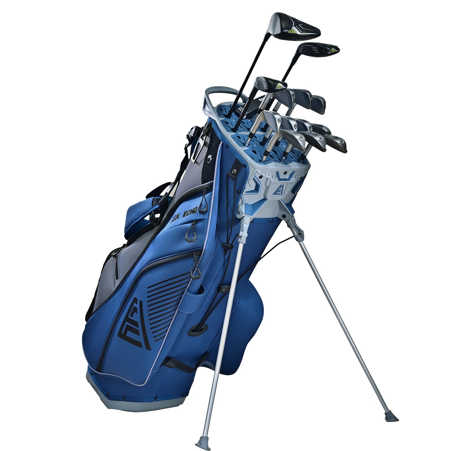 Ask Echo 2025 ST-LOCK Mecha 14 Way Dividers Quiet Hybrid Stand Bag / NavyGrey