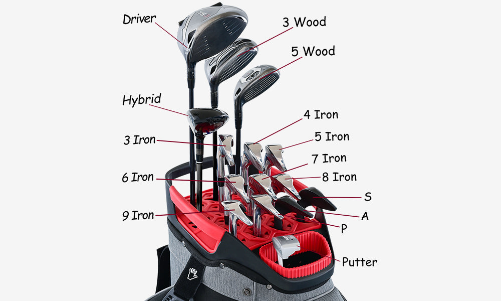 Hunter golf hawk cart store bag with 13 way divider