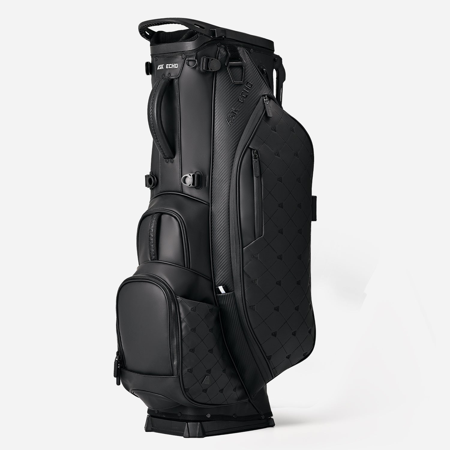 Ask Echo 2025 Prestige-14 Way Full Length Hybrid Leather Stand Bag / Black