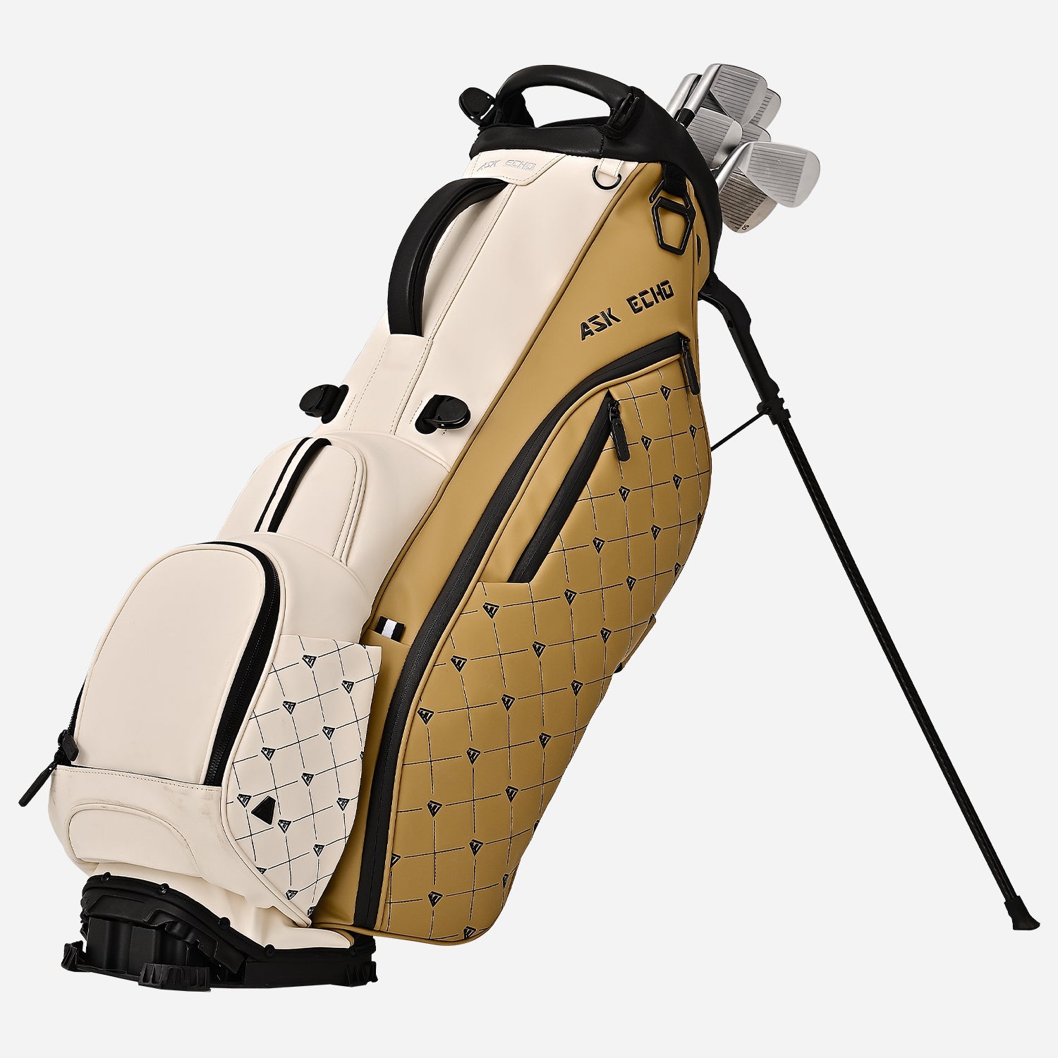 Ask Echo 2025 Prestige-5 Way Compact Leather Leather Stand Bag / Toasted Almond