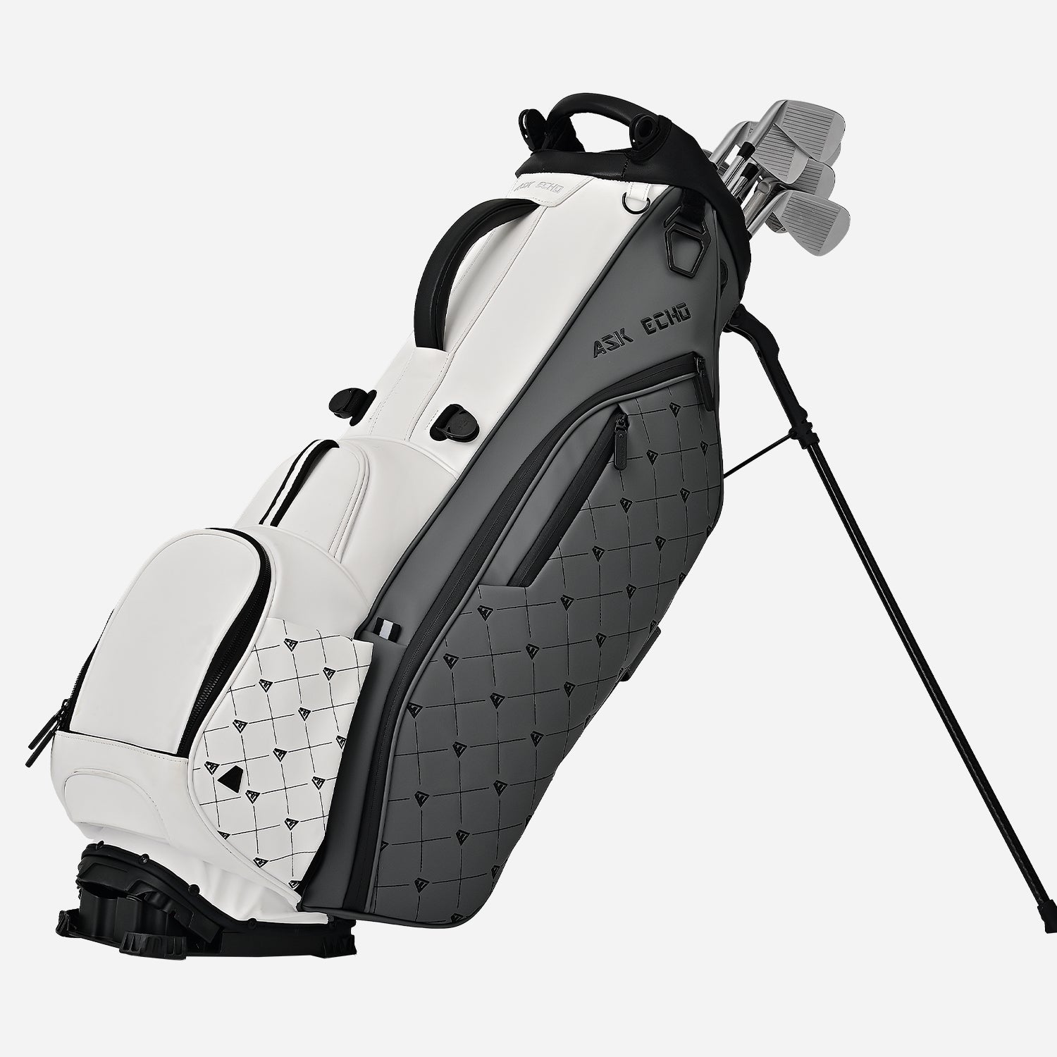 Ask Echo 2025 Prestige-5 Way Compact Leather Leather Stand Bag / Grey