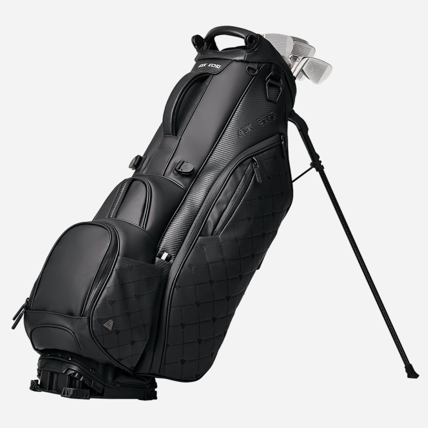 Ask Echo 2025 Prestige-5 Way Compact Leather Leather Stand Bag / Black