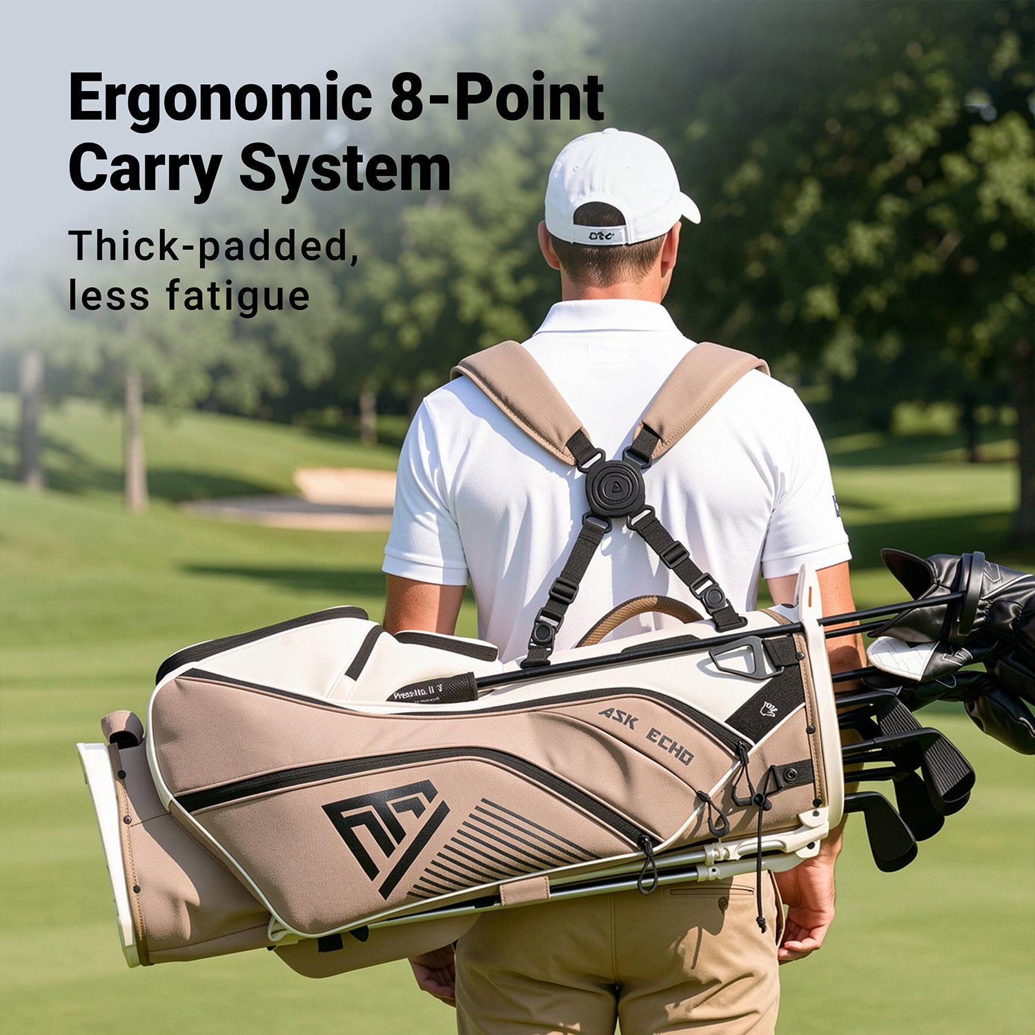 Ask Echo ST-14 Way Full Length Dividers Hybrid Stand Bag / Toasted Almond