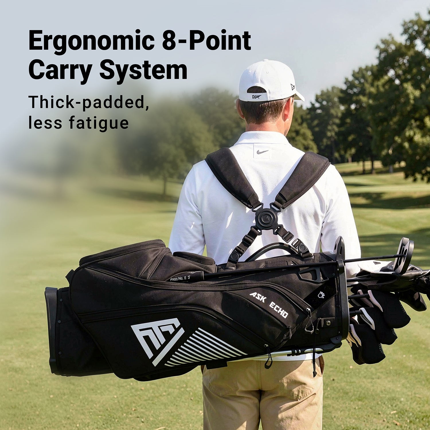 Ask Echo 2025 ST-14 Way Full Length Dividers Hybrid Stand Bag / Black