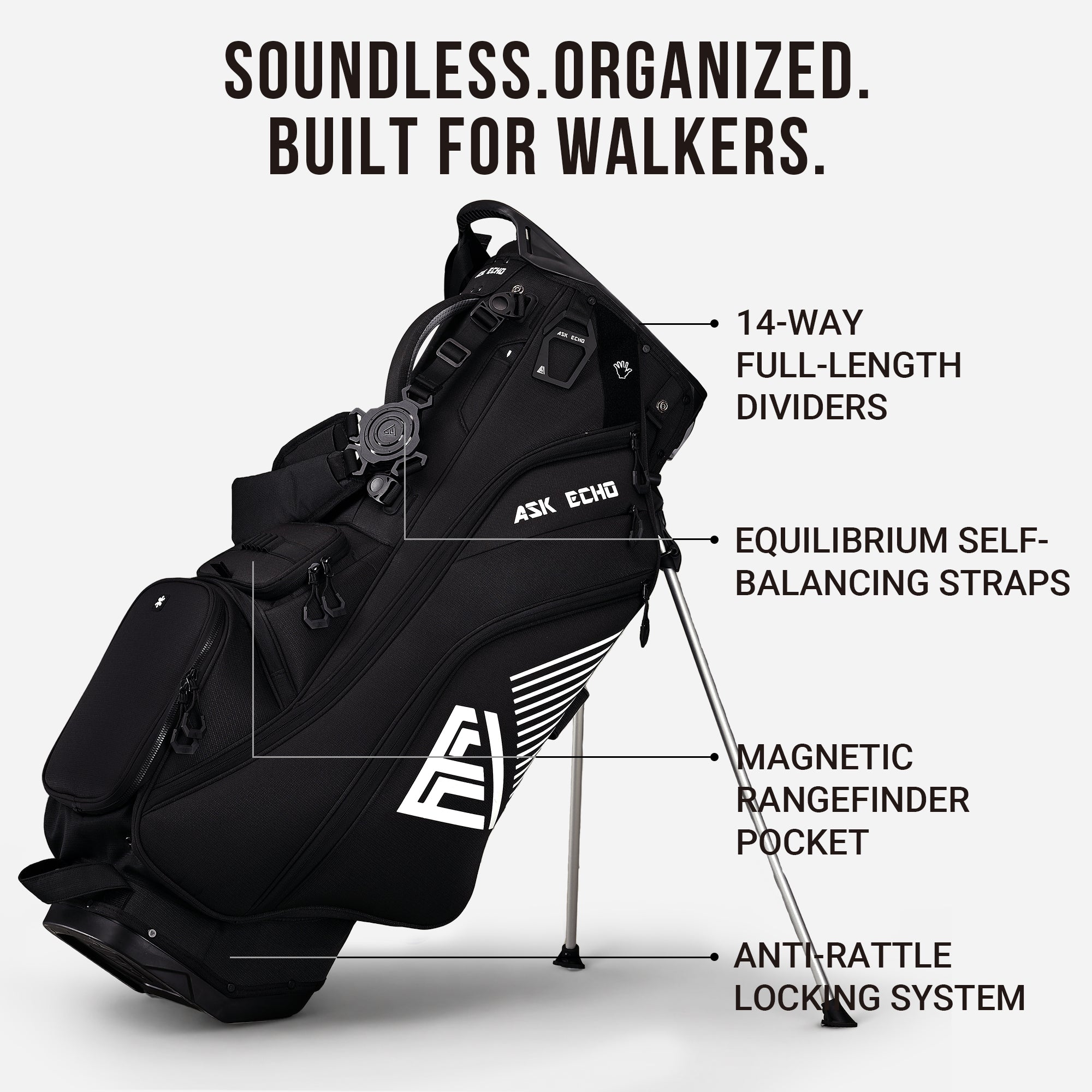 ASK ECHO ST-LOCK | Lightweight 14-Way Silent Stand Bag