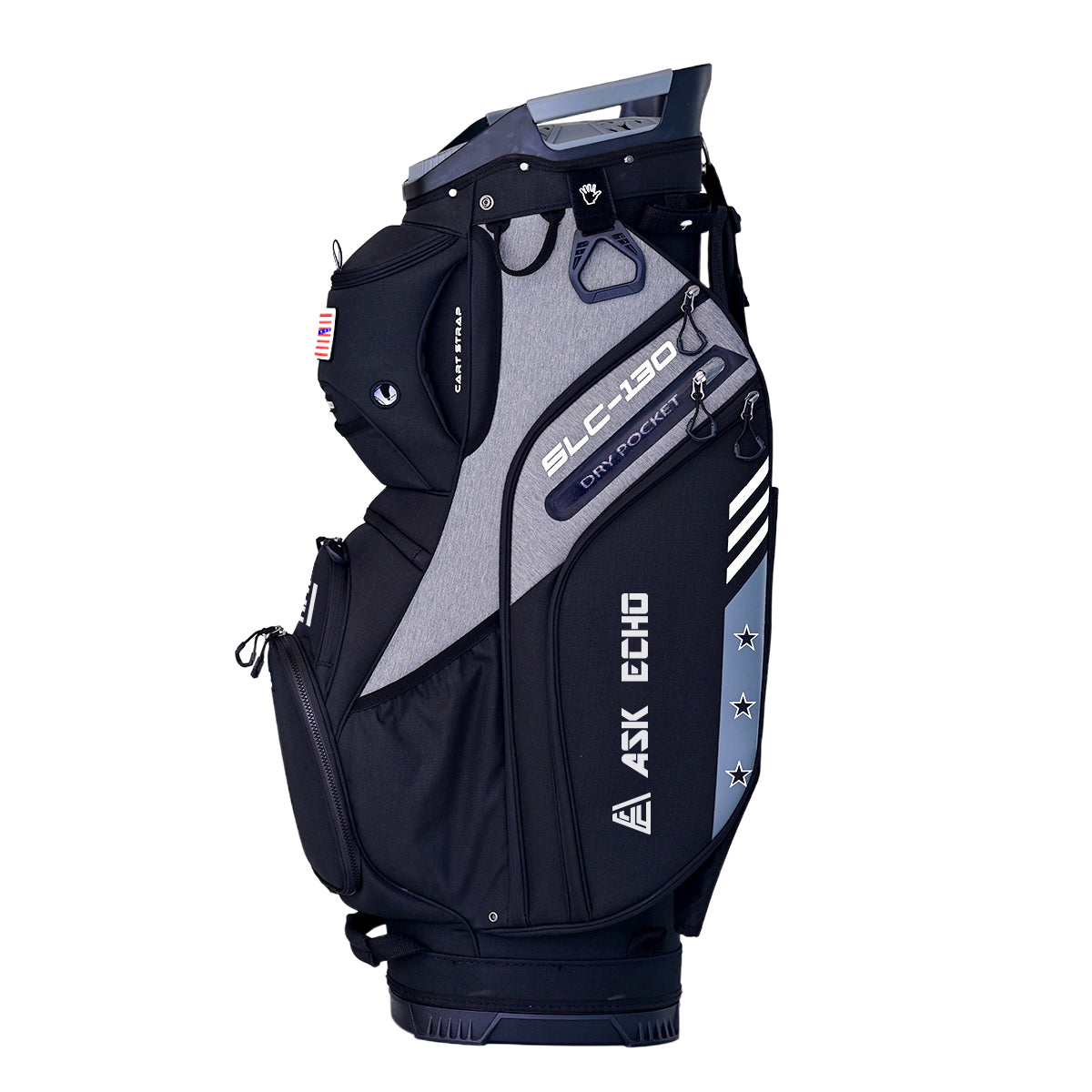 Ask Echo 2024 SLC-130 15 Way Full Length Dividers Golf Soundless Cart Bag / Black