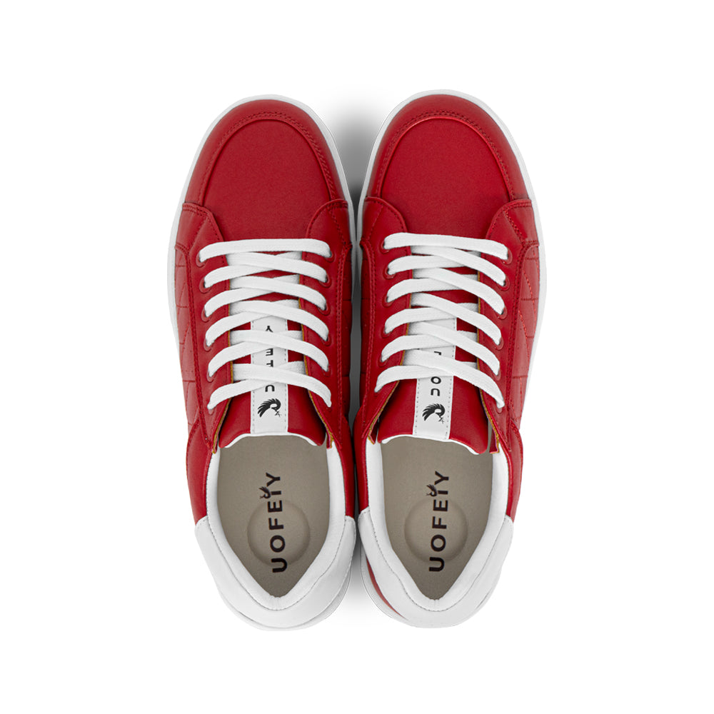 Ask Echo G2 Men's Professional Leather Golf Shoes / Red