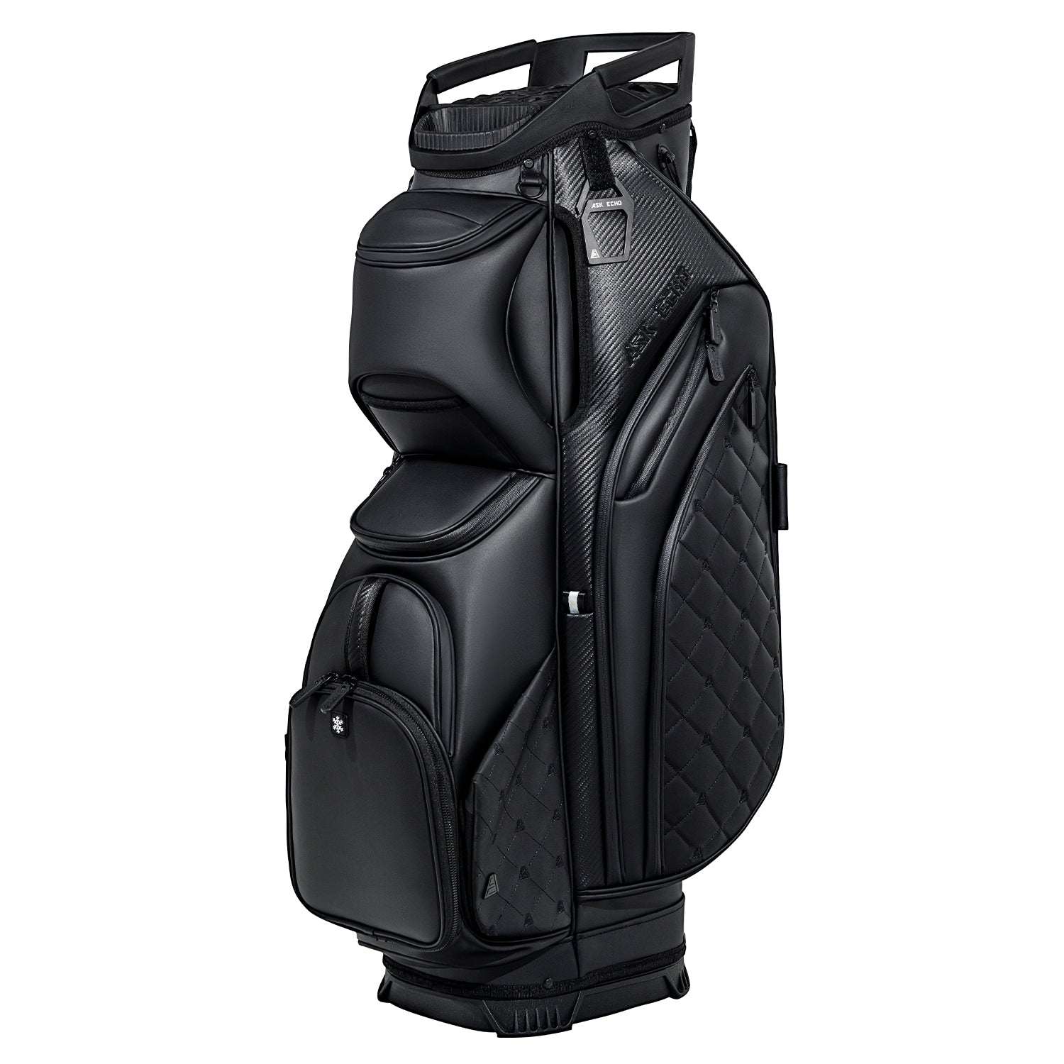 Ask Echo 2025 SLC-130LE Luxury 15 Way Full Length Dividers Golf Quiet Synthetic Leather Cart Bag / Black