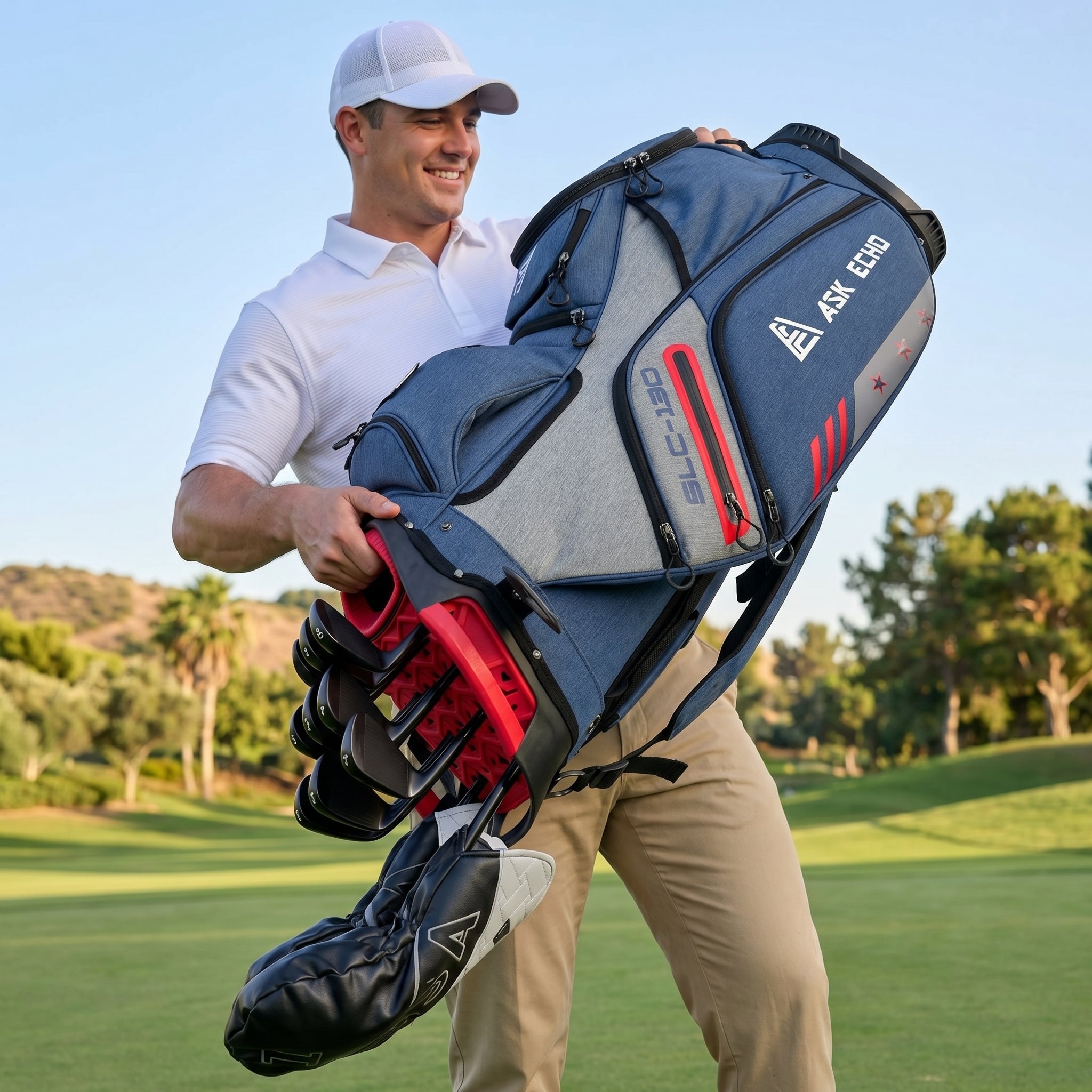 ASK ECHO SLC-130 | #1 Soundless 15-Way Golf Cart Bag