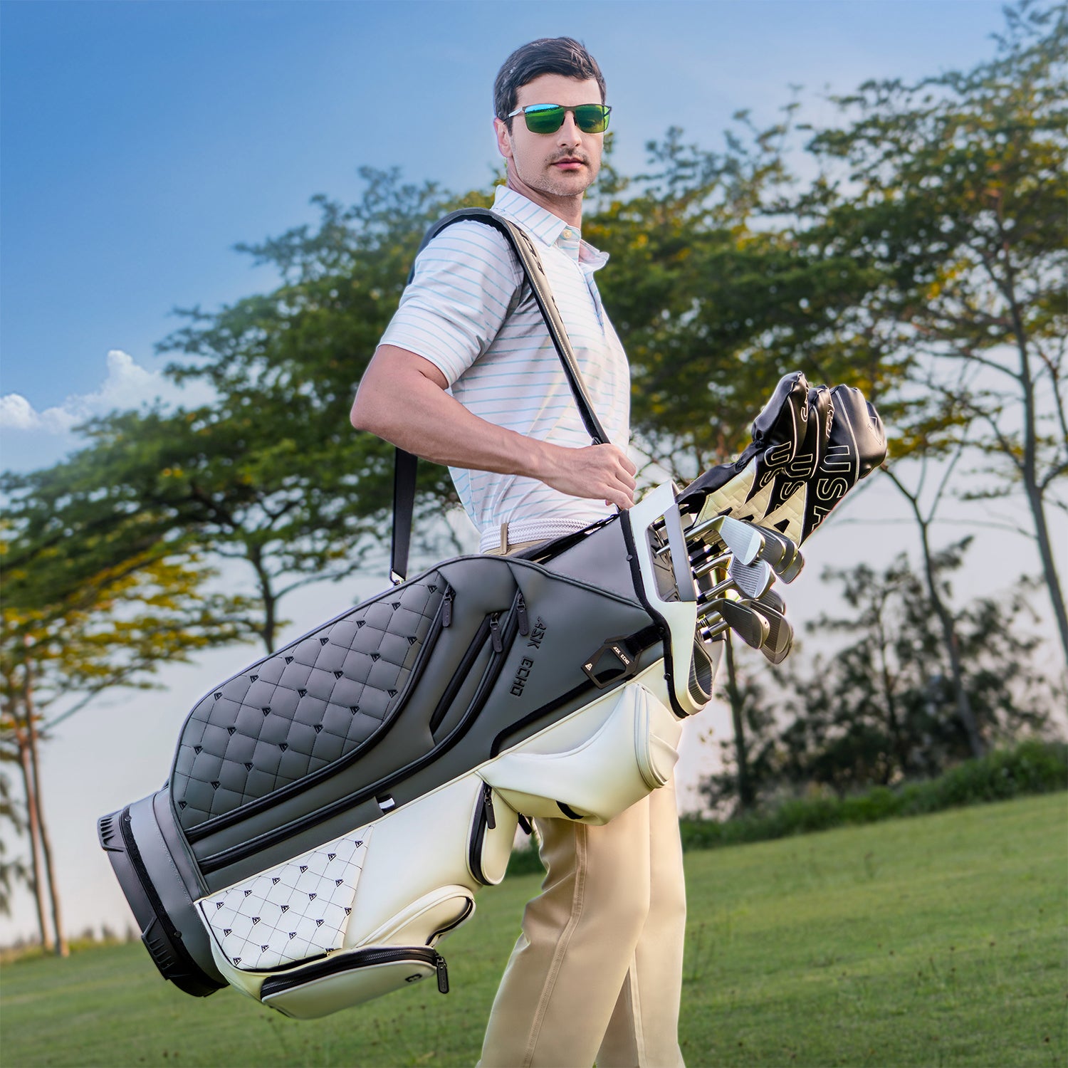 Ask Echo Soundless Lux Cart Bag / GreyWhite