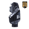 ASK ECHO T-LOCK Cart Bag in Grey with MyGolfSpy 2025 Most Wanted award badge
