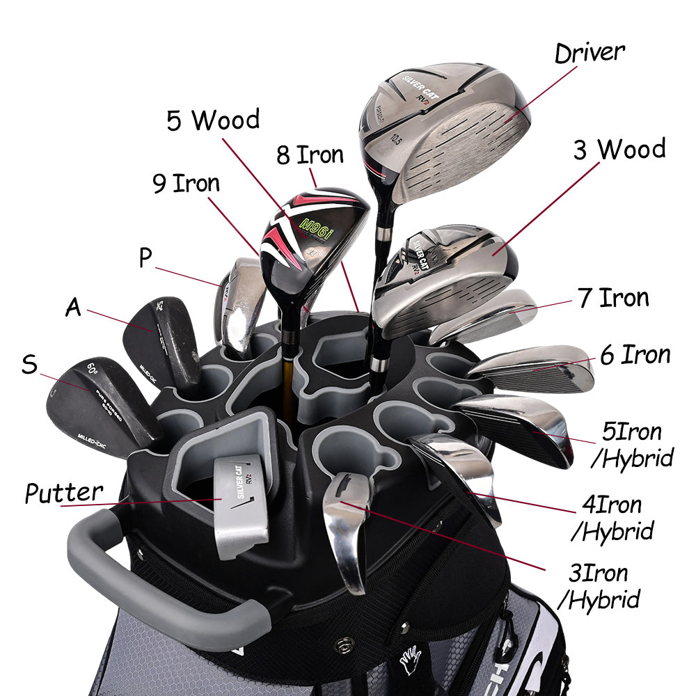 Lightweight Golf Stand Bag with 14 Way Top Dividers and 6 Pockets - Costway