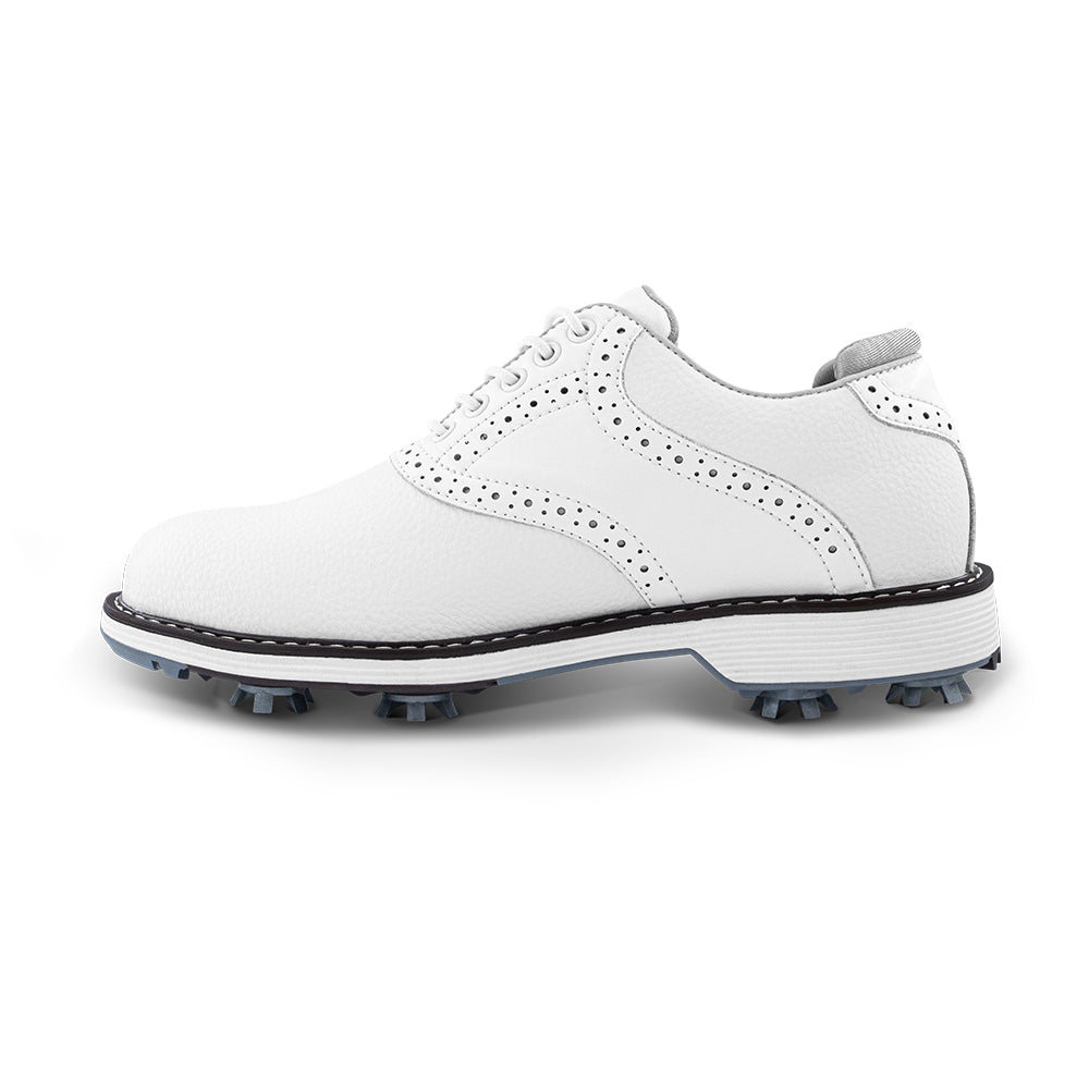 Ask Echo G1 Men's Professional Spikes Golf Shoes  / White