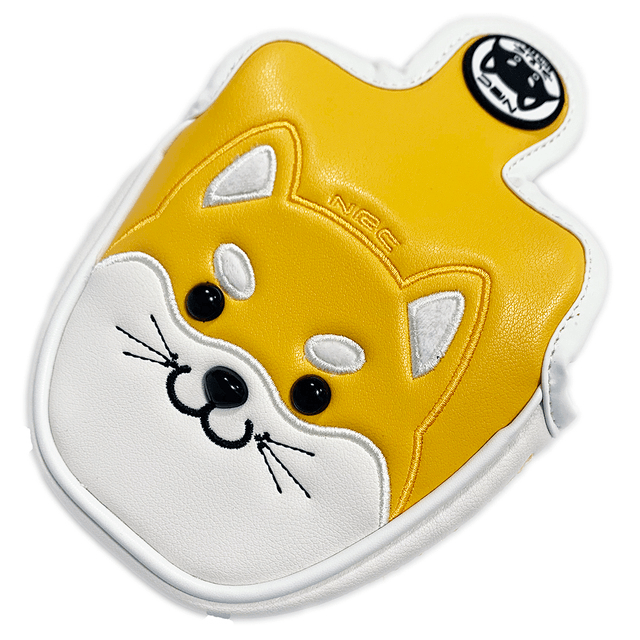 Cute Akita Golf Wood Head Cover PU Leather