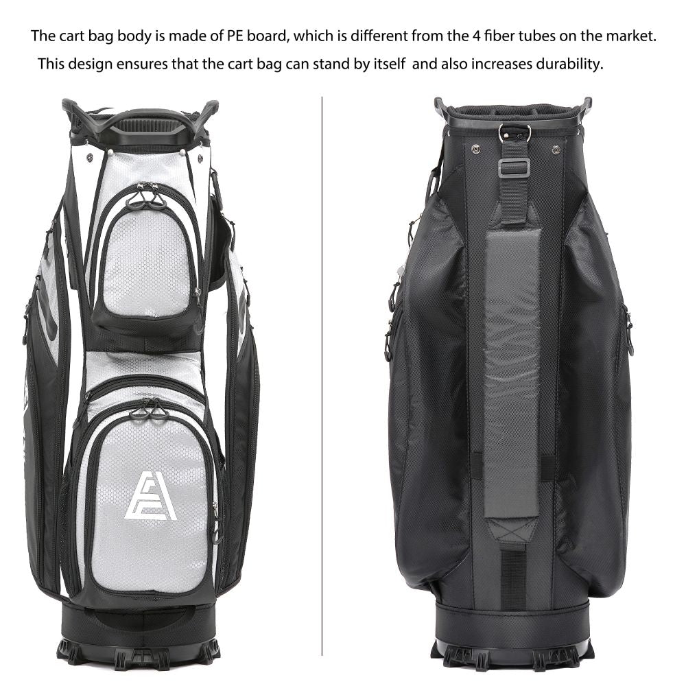 Ask Echo WINNER 2.0 15 Way Full Length Dividers Golf Organizer Cart Bag / Black