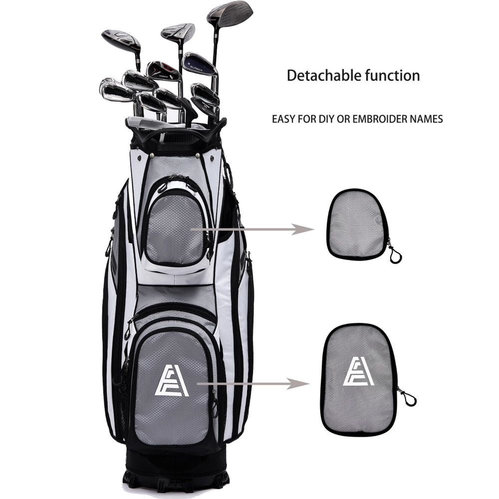 Ask Echo WINNER 2.0 15 Way Full Length Dividers Golf Organizer Cart Bag / White