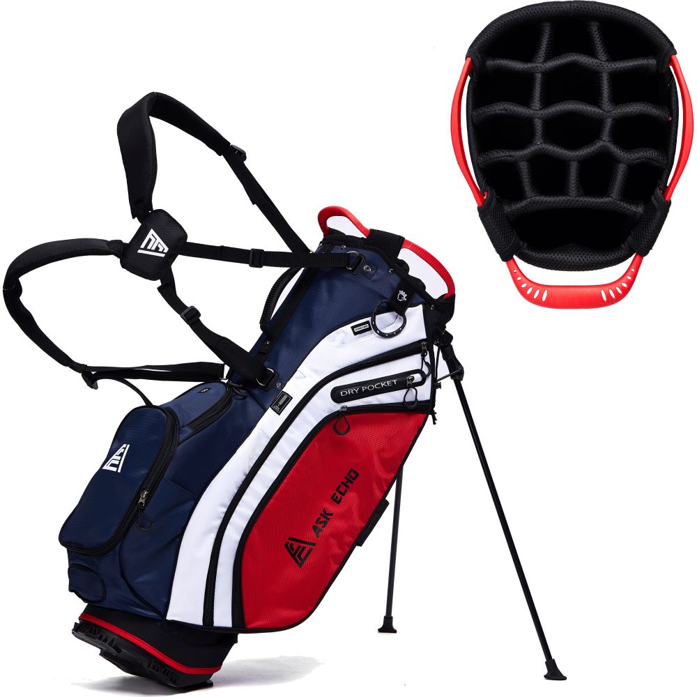 Ask Echo BLAZER 2.0 14 Way Full Length Dividers Golf Organizer Stand Bag / Navy