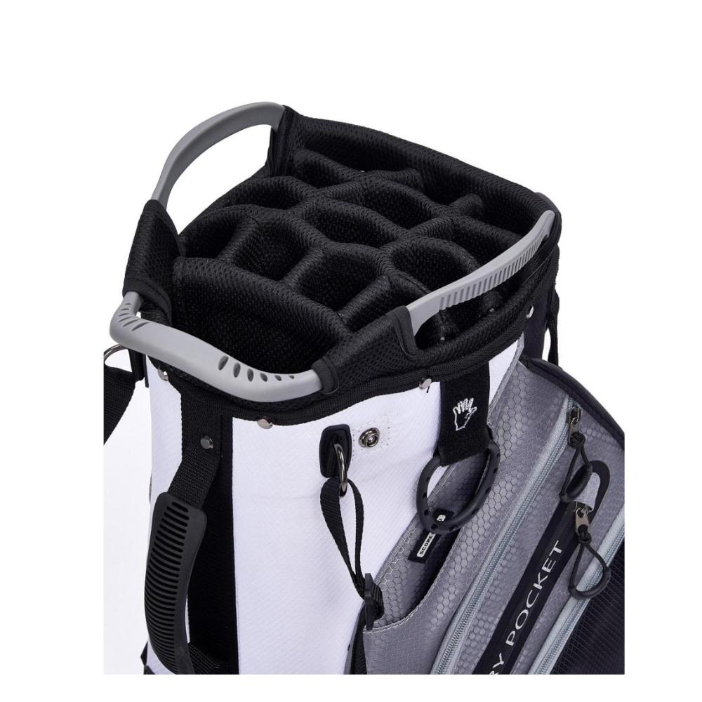 Ask Echo BLAZER 2.0 14 Way Full Length Dividers Golf Organizer Stand Bag / White